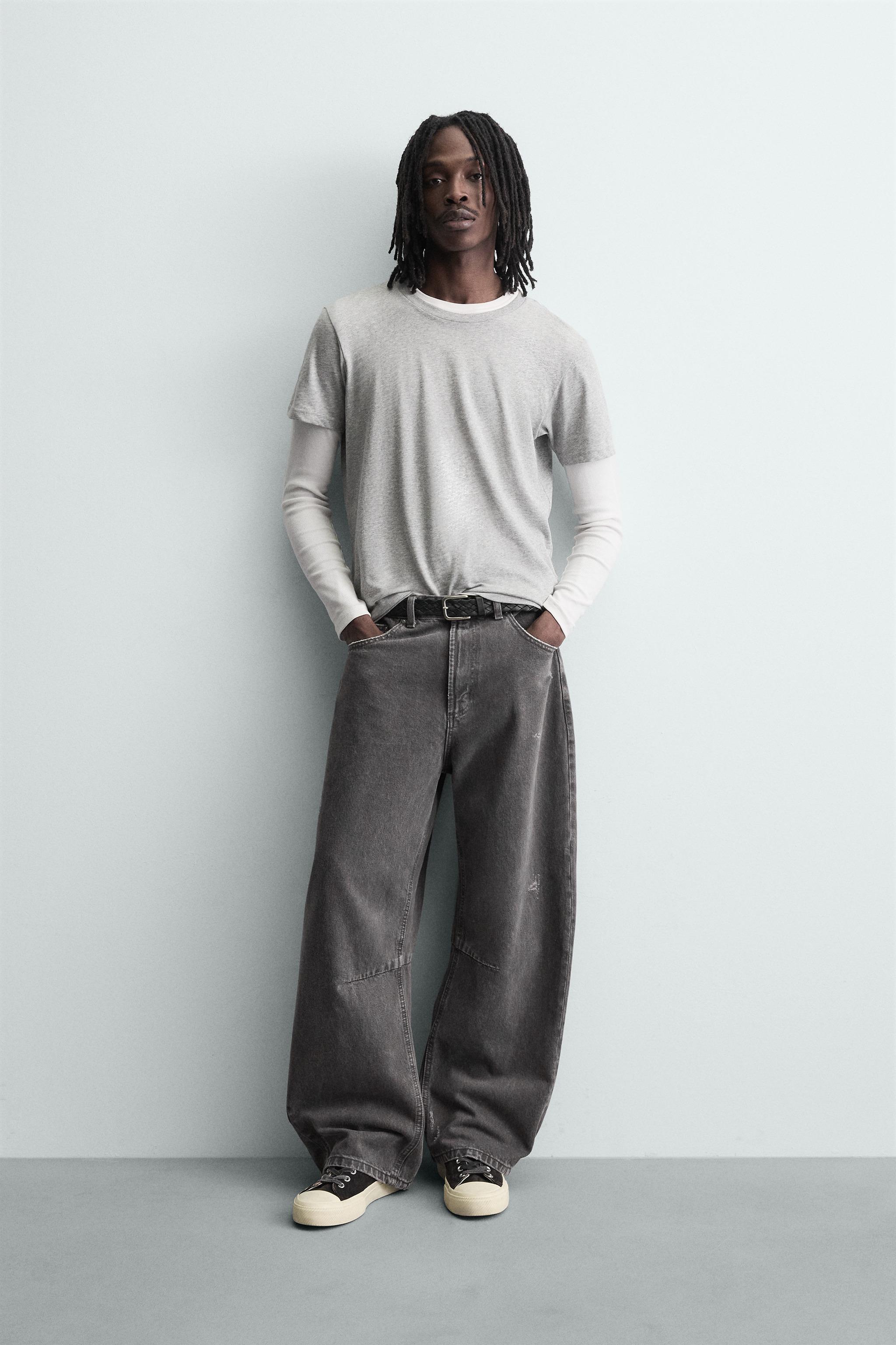 PANTALON BARREL FIT DÉLAVÉ